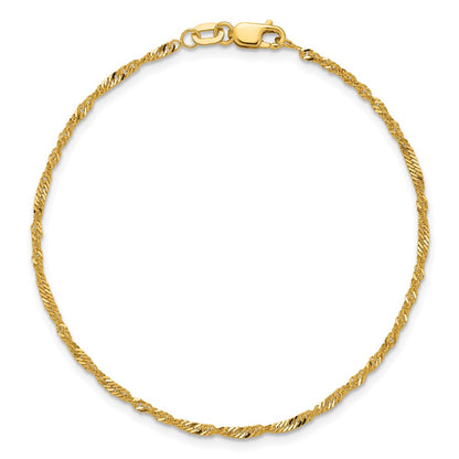 10k 1.7mm Singapore Chain