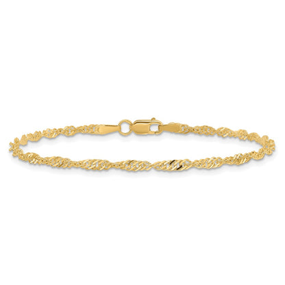 10k 2mm Singapore Chain