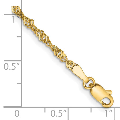 10k 2mm Singapore Chain