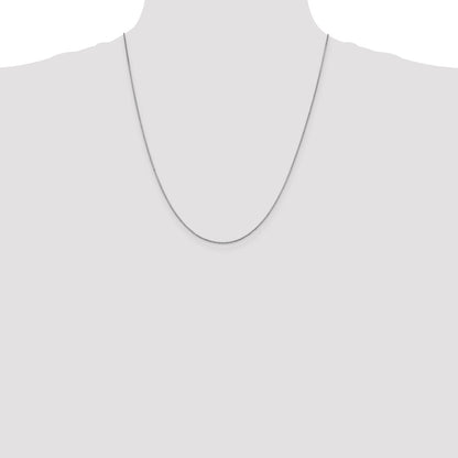 10k White Gold 1mm Box Chain