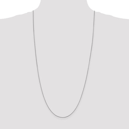 10k White Gold 1mm Box Chain