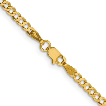 10K 3.1mm Lightweight Flat Cuban Chain