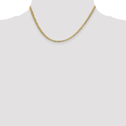 10K 3.1mm Lightweight Flat Cuban Chain