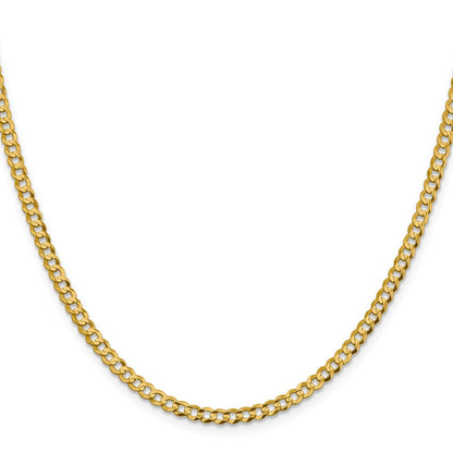 10K 3.7mm Lightweight Flat Cuban Chain