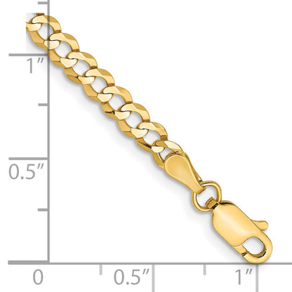 10K 3.7mm Lightweight Flat Cuban Chain