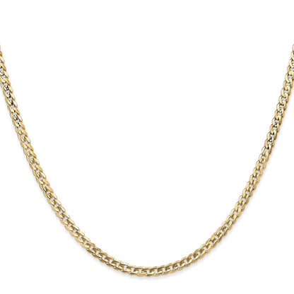 10K 3mm Open Concave Curb Chain 10K