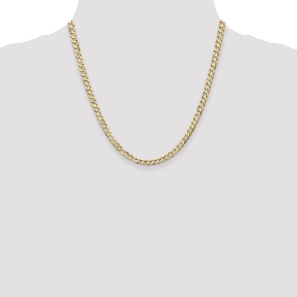 10K 4.5mm Open Concave Curb Chain 10K
