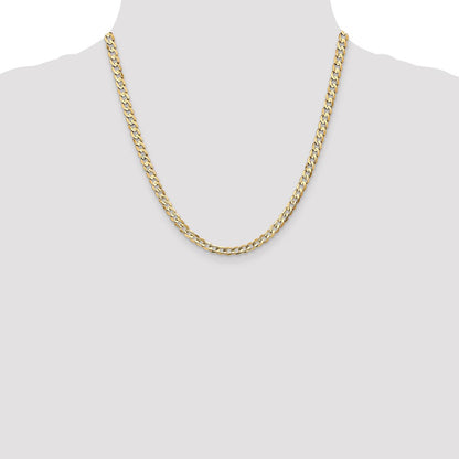 10K 4.5mm Open Concave Curb Chain 10K