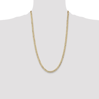 10K 4.5mm Open Concave Curb Chain 10K