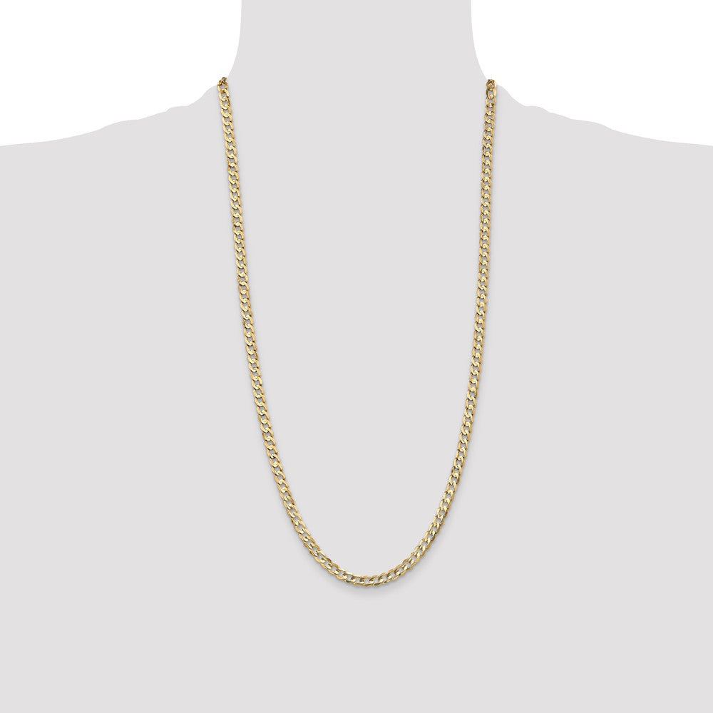 10K 4.5mm Open Concave Curb Chain 10K