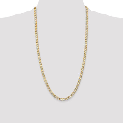 10K 5.25mm Open Concave Curb Chain 10K