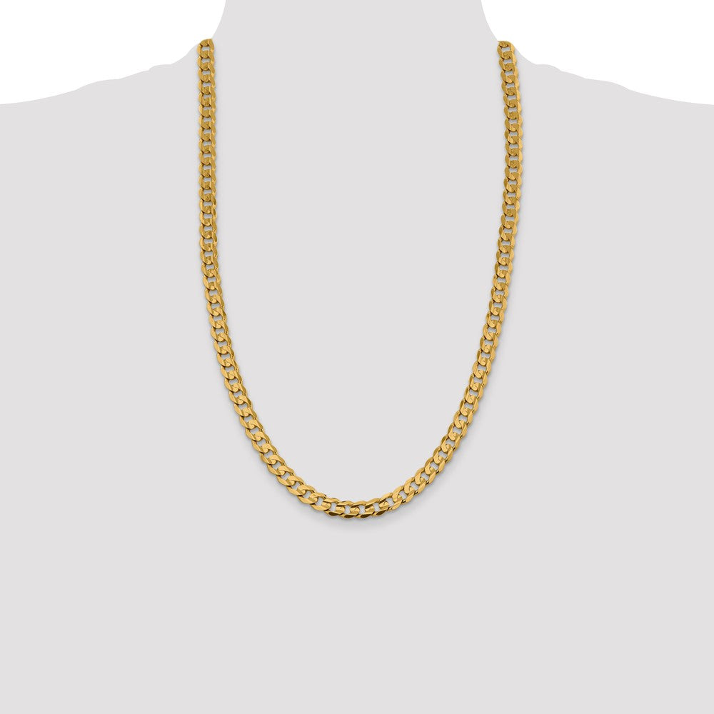 10K 7.5mm Open Concave Curb Chain 10K