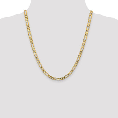 10k 5.5mm Concave Open Figaro Chain