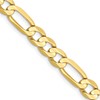 10k 6mm Concave Open Figaro Chain
