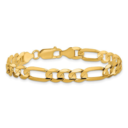 10k 6.75mm Concave Open Figaro Chain