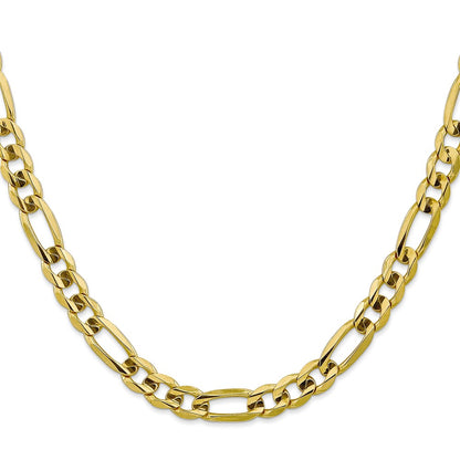 10k 7.5mm Concave Open Figaro Chain