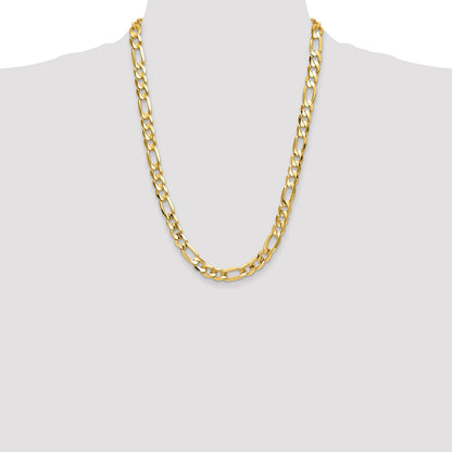 10k 10mm Concave Open Figaro Chain