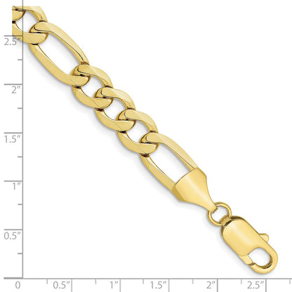 10k 10mm Concave Open Figaro Chain