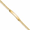 10k Polished Solid Chain/Solid Plate Anchor Link 25x5mm Plate 7 inch ID Bracelet