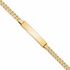 10k Polished Solid Chain/Solid Plate Curb Link 33x7mm Plate 8 inch ID Bracelet
