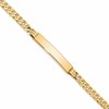 10k Polished Solid Chain/Solid Plate Curb Link 33x7mm Plate 8 inch ID Bracelet