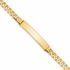 10k Polished Solid Chain/Solid Plate Curb Link 38x7mm Plate 8 inch ID Bracelet