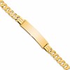 10k Polished Solid Chain/Solid Plate Curb Link 37x9mm Plate 8 inch ID Bracelet