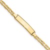 10k Polished Solid Chain/Solid Plate Anchor Link 20x5mm Plate 7 inch ID Bracelet