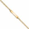10k Polished Solid Chain/Solid Plate Flat Anchor Link 22x5mm Plate 7 inch ID Bracelet