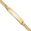 10k Polished Solid Chain/Solid Plate Flat Curb Link 27x5mm Plate 7 inch ID Bracelet