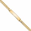 10k Polished Solid Chain/Solid Plate Flat Curb Link 32x6mm Plate 7 inch ID Bracelet