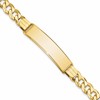10k Polished Solid Chain/Solid Plate Flat Curb Link 37x9mm Plate 8 inch ID Bracelet
