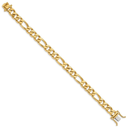 10k 8.8mm Hand-polished Figaro Link 8 inch Bracelet