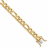 10k 8.8mm Hand-polished Figaro Link 8 inch Bracelet