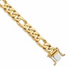 10K 11mm Hand-Polished Figaro Link 8 inch Bracelet
