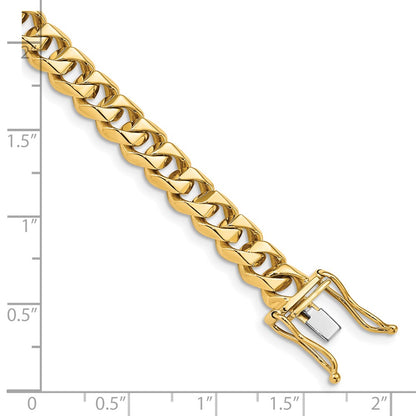 10k 7mm Hand-Polished Traditional Curb Link 8 inch Bracelet