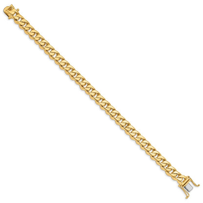 10k 8.5mm Hand-Polished Traditional Curb Link 8 inch Bracelet