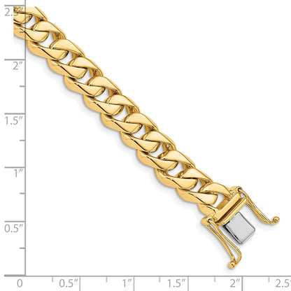 10k 8.5mm Hand-Polished Traditional Curb Link 8 inch Bracelet