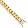 10k 11mm Hand-Polished Traditional Curb Link 8 inch Bracelet
