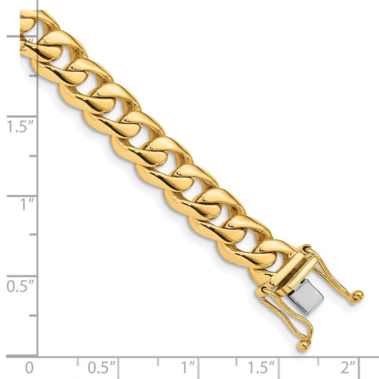 10k 8.3mm Hand-Polished Rounded Curb Link 8 inch Bracelet