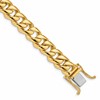 10k 9.6mm Hand-Polished Rounded Curb Link 8 inch Bracelet