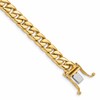 10k 6.8mm Hand-Polished Flat Beveled Curb Link 8 inch Bracelet
