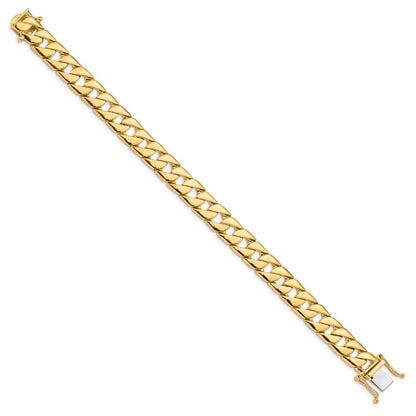 10k 10.2mm Hand-polished Fancy Curb Link 8 inch Bracelet