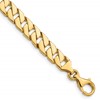 10k 7.4mm Hand-Polished Fancy Curb Link 8 inch Bracelet