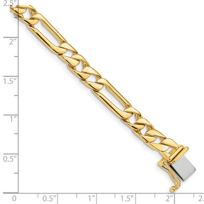 10k 6mm Hand-polished Fancy Figaro Link 8 inch Bracelet