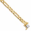 10k 6mm Hand-polished Fancy Figaro Link 8 inch Bracelet