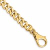 10k 8mm Hand-polished Fancy Curb Link 8 inch Bracelet
