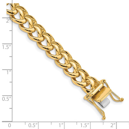 10k 8.6mm Hand-polished Fancy Link 8 inch Bracelet