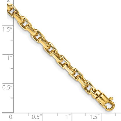 10k 4.2mm Hand-polished Fancy Cable Link 7 inch Bracelet