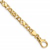 10k 4.8mm Hand Polished Fancy Link 8 inch Bracelet